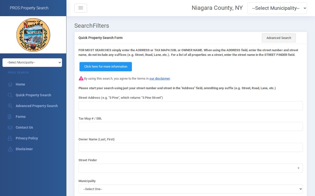 Lockport street directory Niagara PROS-GAR address search